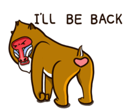 funny baboon sticker #11322893