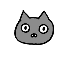 not smiling cat sticker #11322896