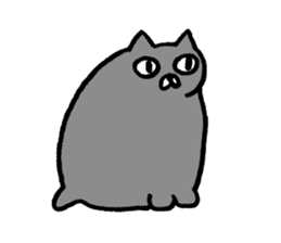 not smiling cat sticker #11322900