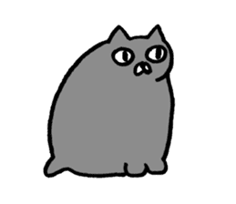not smiling cat sticker #11322900