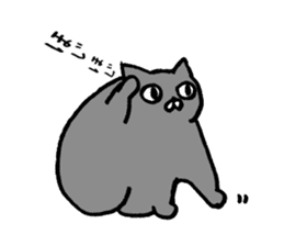 not smiling cat sticker #11322901