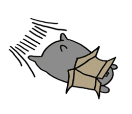 not smiling cat sticker #11322904