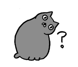 not smiling cat sticker #11322906