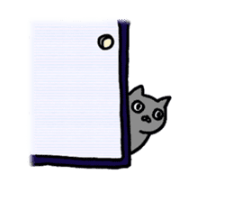 not smiling cat sticker #11322910