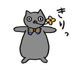 not smiling cat sticker #11322921