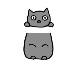 not smiling cat sticker #11322924