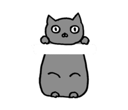 not smiling cat sticker #11322924