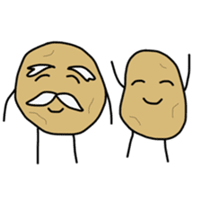 jagataro and potatoes grandfather sticker #11323928