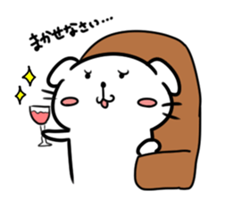 Of pure white dog "Yukino joe" sticker #11324005