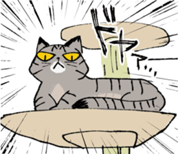 Brown Tabby Cat "Choco" with Fun Buddies sticker #11325607