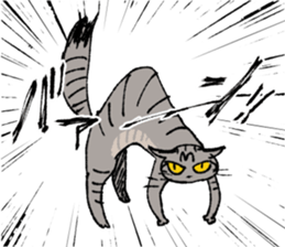 Brown Tabby Cat "Choco" with Fun Buddies sticker #11325608