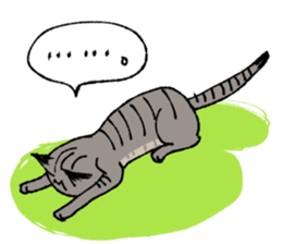 Brown Tabby Cat "Choco" with Fun Buddies sticker #11325617