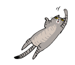 Brown Tabby Cat "Choco" with Fun Buddies sticker #11325620