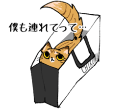 Brown Tabby Cat "Choco" with Fun Buddies sticker #11325626