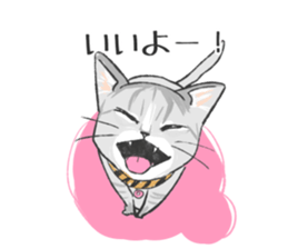 Brown Tabby Cat "Choco" with Fun Buddies sticker #11325628