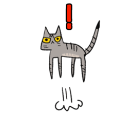 Brown Tabby Cat "Choco" with Fun Buddies sticker #11325635