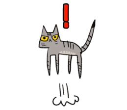 Brown Tabby Cat "Choco" with Fun Buddies sticker #11325635