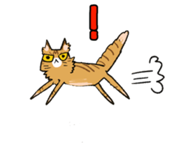 Brown Tabby Cat "Choco" with Fun Buddies sticker #11325636