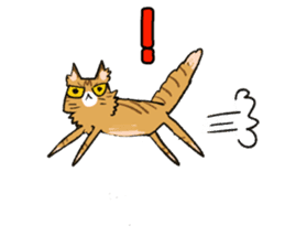 Brown Tabby Cat "Choco" with Fun Buddies sticker #11325636