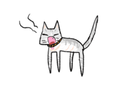 Brown Tabby Cat "Choco" with Fun Buddies sticker #11325637