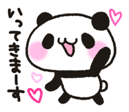 Heart plenty panda sticker #11326988