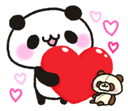 Heart plenty panda sticker #11327019