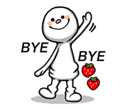 Strawberry and Marshmallow man sticker #11327304