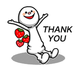 Strawberry and Marshmallow man sticker #11327305