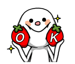 Strawberry and Marshmallow man sticker #11327310