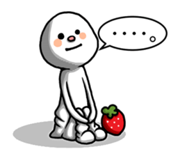 Strawberry and Marshmallow man sticker #11327312