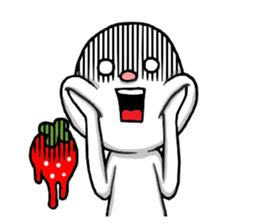 Strawberry and Marshmallow man sticker #11327314