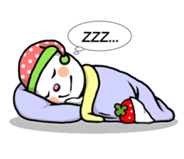 Strawberry and Marshmallow man sticker #11327316