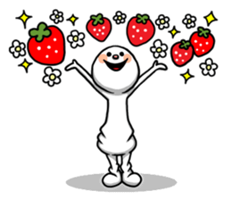 Strawberry and Marshmallow man sticker #11327317