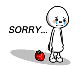 Strawberry and Marshmallow man sticker #11327323