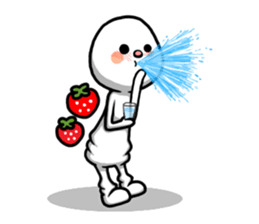Strawberry and Marshmallow man sticker #11327326