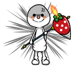 Strawberry and Marshmallow man sticker #11327327