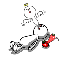 Strawberry and Marshmallow man sticker #11327328
