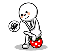 Strawberry and Marshmallow man sticker #11327330