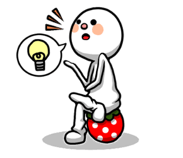 Strawberry and Marshmallow man sticker #11327331