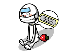 Strawberry and Marshmallow man sticker #11327332