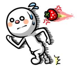 Strawberry and Marshmallow man sticker #11327334