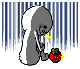 Strawberry and Marshmallow man sticker #11327336