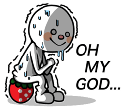Strawberry and Marshmallow man sticker #11327340