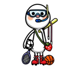 Strawberry and Marshmallow man sticker #11327341