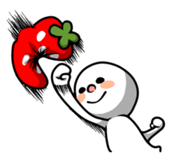 Strawberry and Marshmallow man sticker #11327343