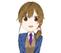 Ms. Kobayashi on the next seat. sticker #11328289