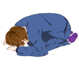 Ms. Kobayashi on the next seat. sticker #11328300