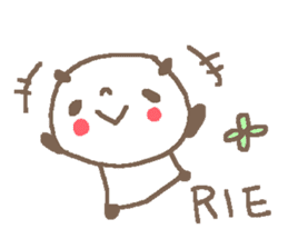 Name Rie cute panda stickers! sticker #11328354