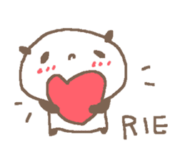 Name Rie cute panda stickers! sticker #11328363