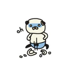 Pug of father and son2 sticker #11329234